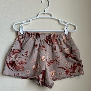 Jolie Noire Floral Lounge Shorts | X-Small